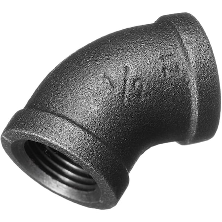 Ironwerks Designs 1/2" Iron 45-Degree Elbow Fitting, 20PK IW-45EL-1/2-20